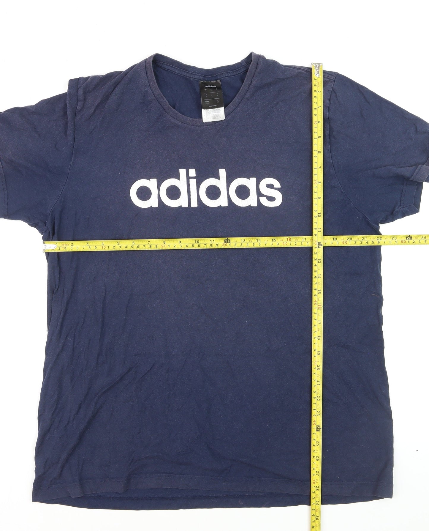 Adidas Men's Navy Blue XL Crew Neck Short Sleeve T-Shirt