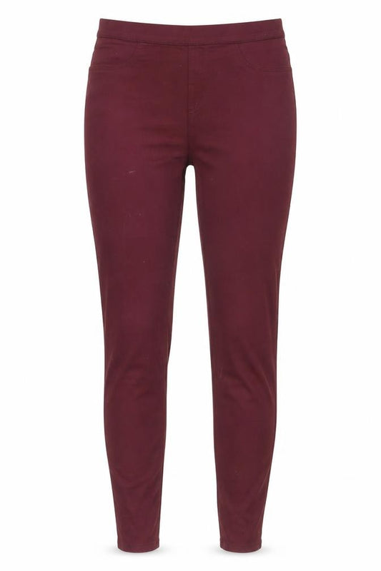 Dunnes Stores Women's Red Jegging Leggings Size 12 Stretch Cotton