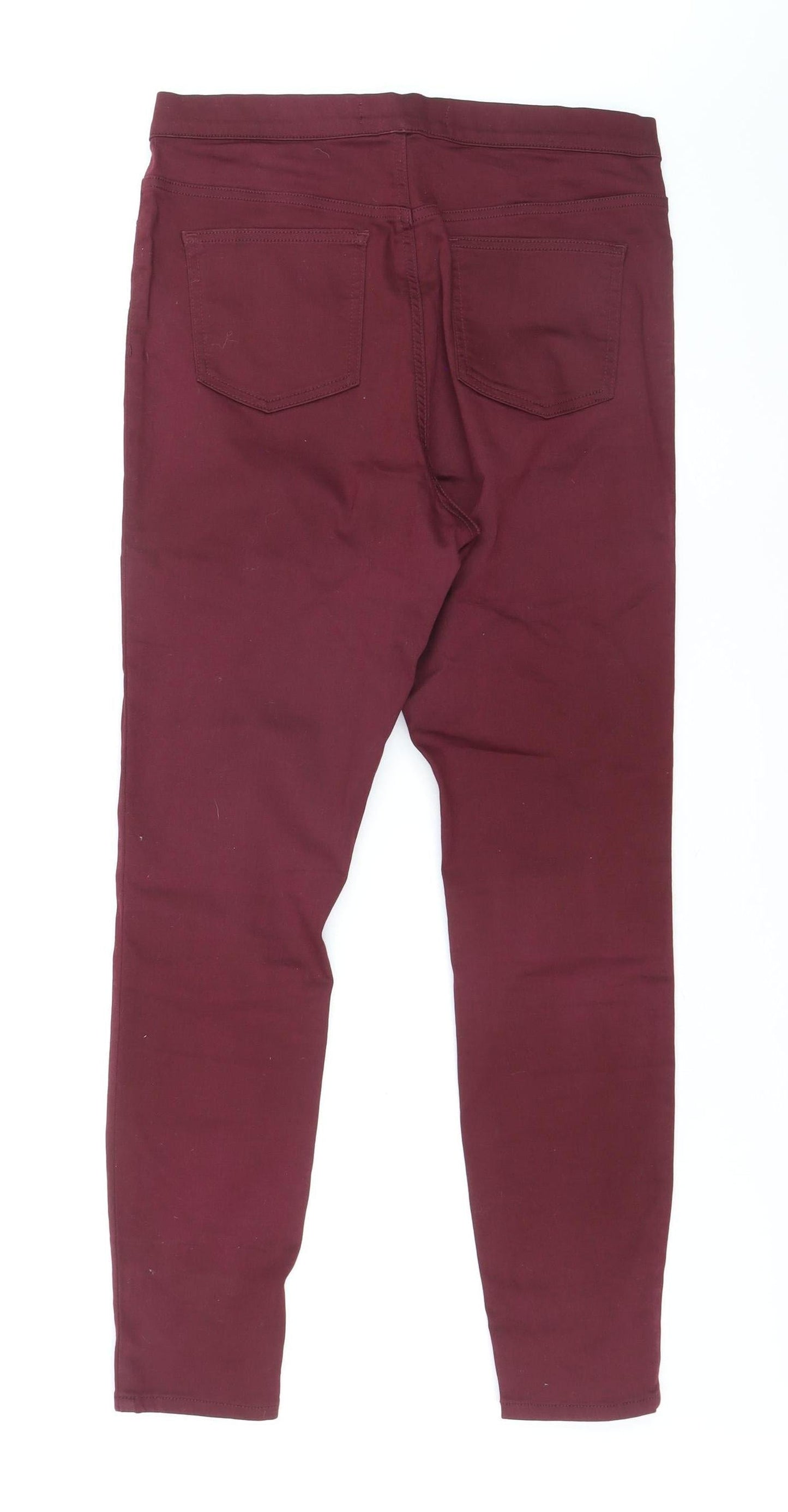 Dunnes Stores Women's Red Jegging Leggings Size 12 Stretch Cotton