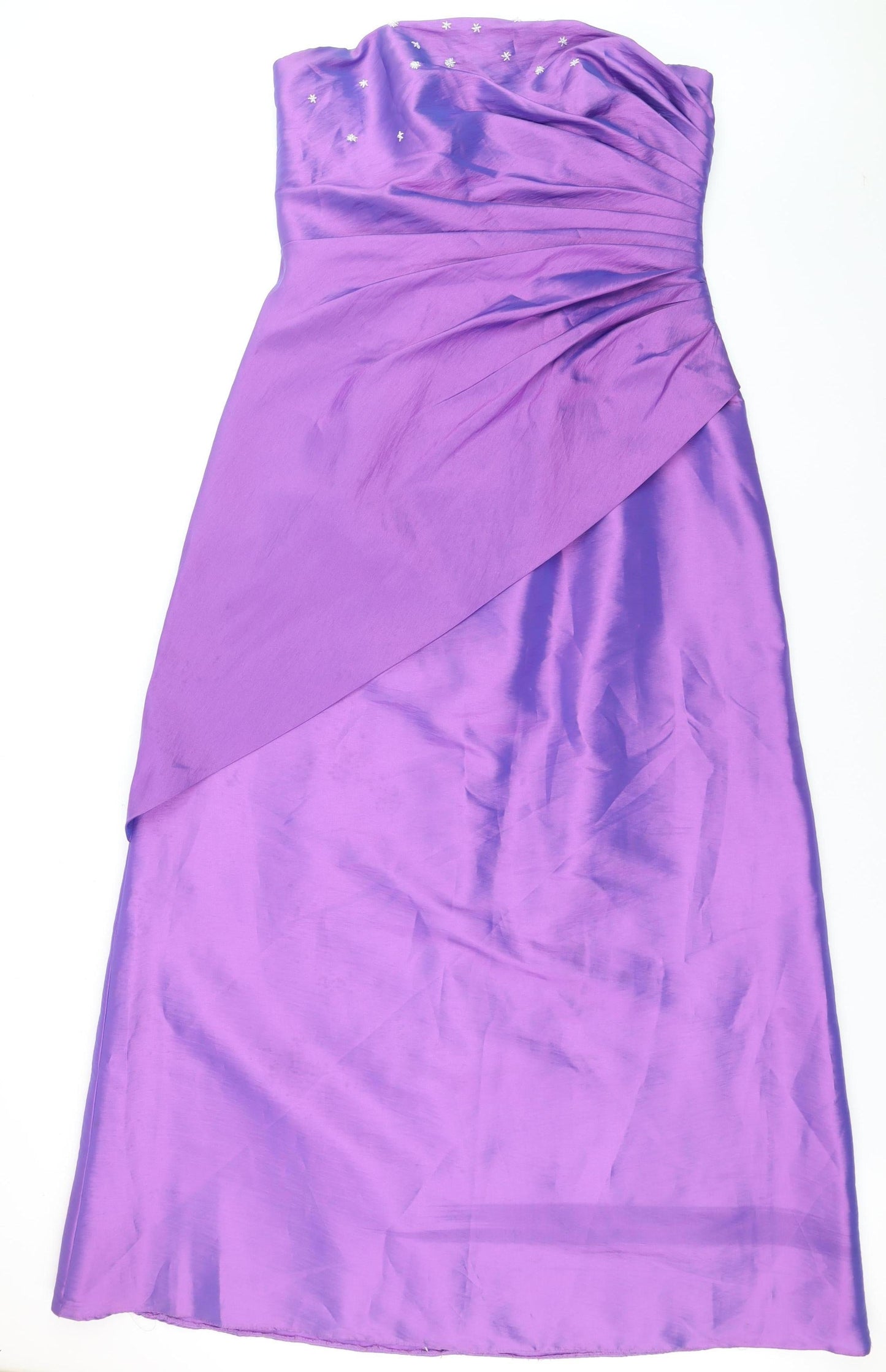 Hilary Morgan Women’s Purple Strapless Ball Gown Dress Size 18
