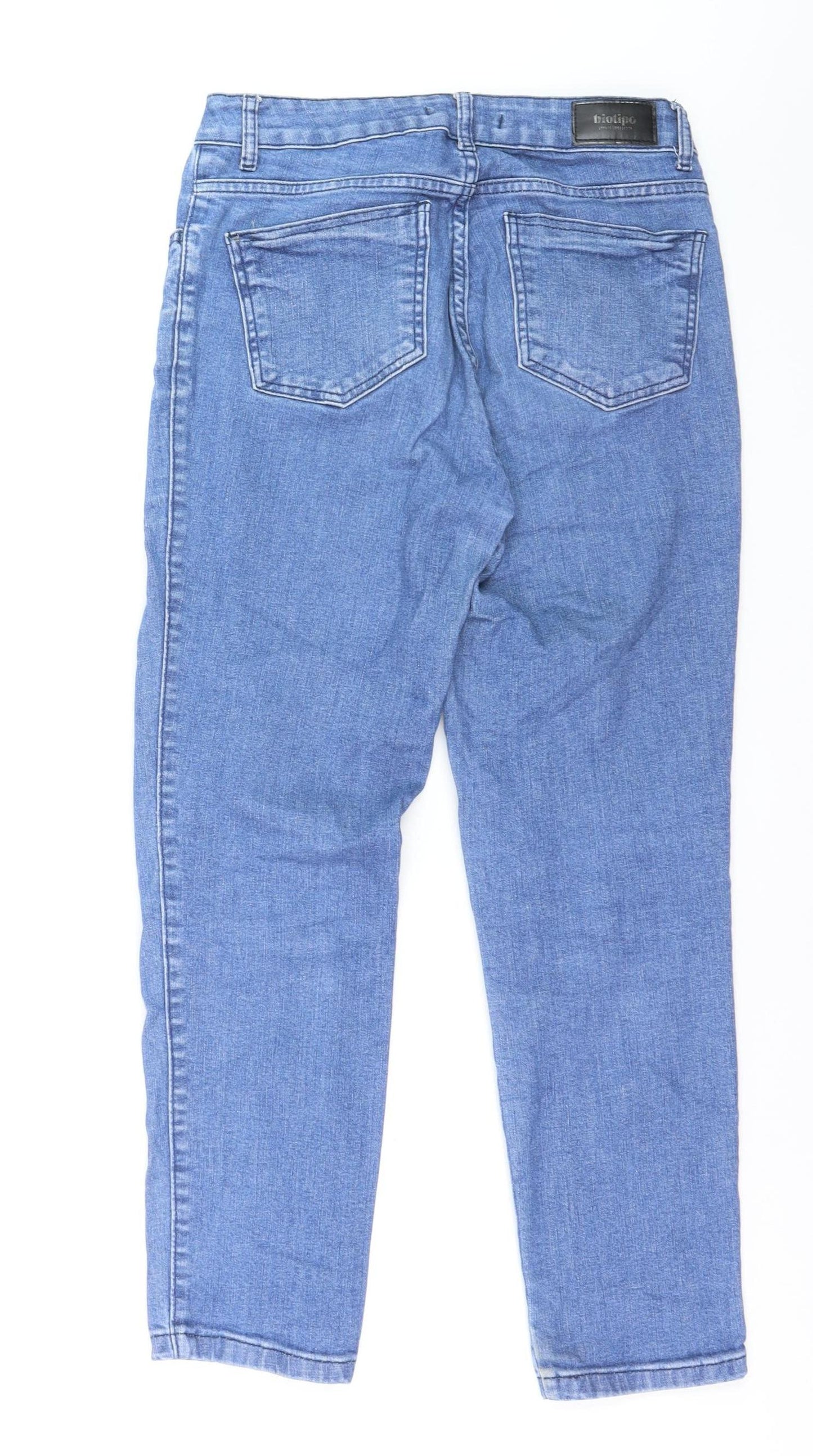 Biotipo Women Blue Size 12 Straight Leg Denim Jeans
