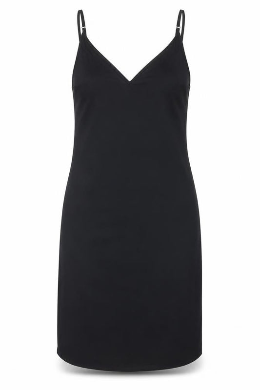 River Island Women's Black Size 8 Slip Dress Sleeveless Knee Length