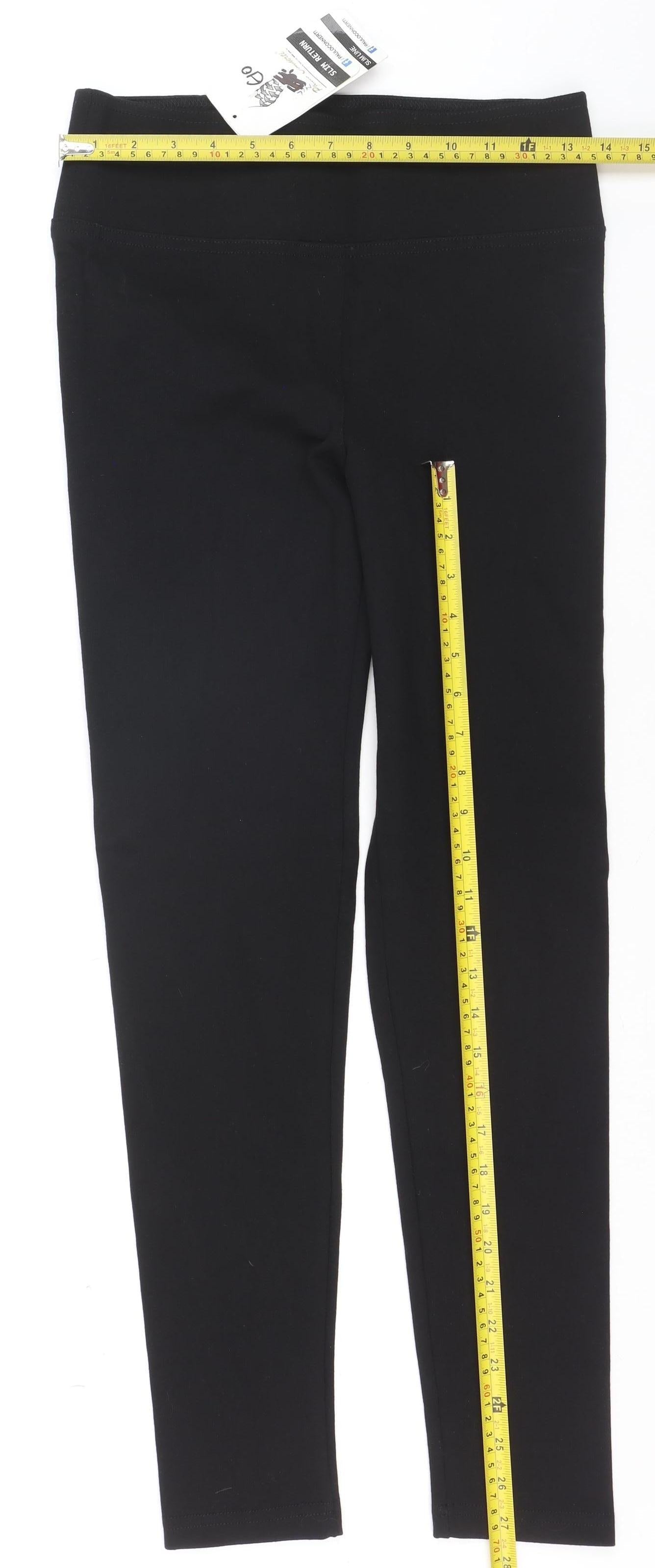 Paolo Connerti Women’s Black M Ankle Leggings Rhinestone Stretch Slim Fit