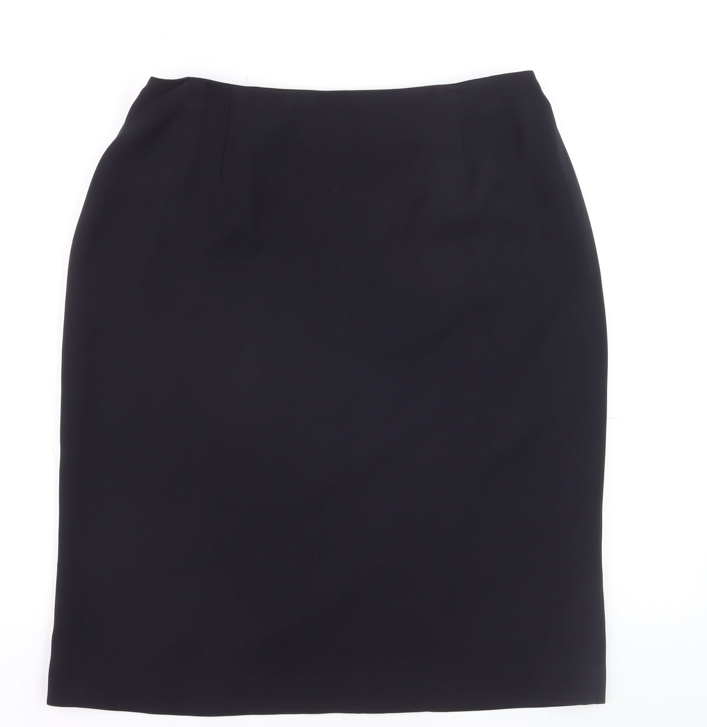 Benetton Women Black Knee Length Pencil Skirt Size 16