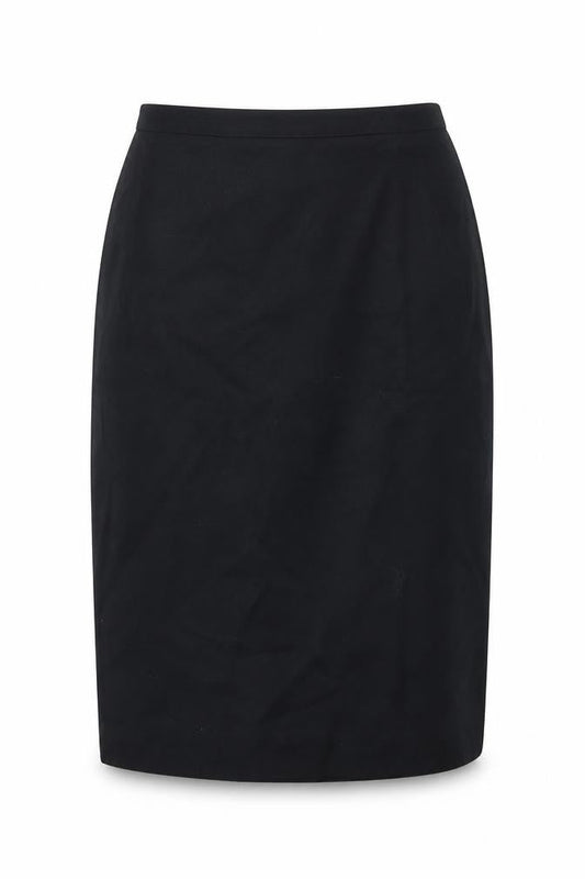 JH Collectibles Womens Black Wool Pencil Skirt Size 14 Vintage Workwear