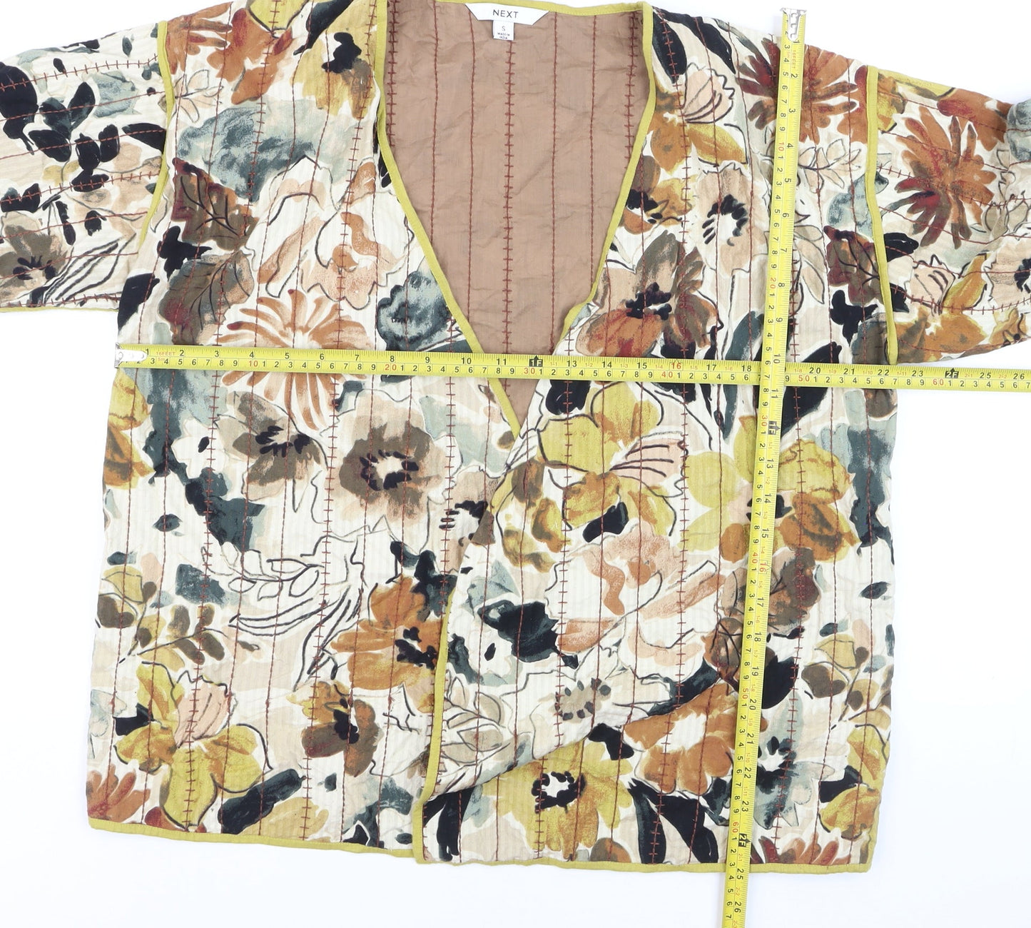Next Women’s Multicoloured Floral Quilted Blazer Jacket Size S