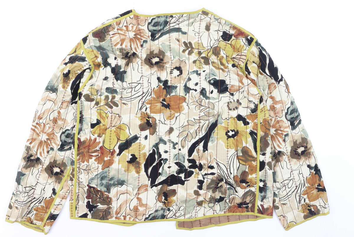 Next Women’s Multicoloured Floral Quilted Blazer Jacket Size S