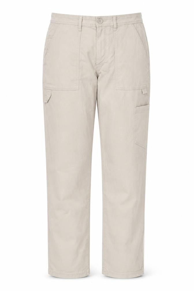 H&M Women Beige Straight Cargo Pocket Jeans Size 12