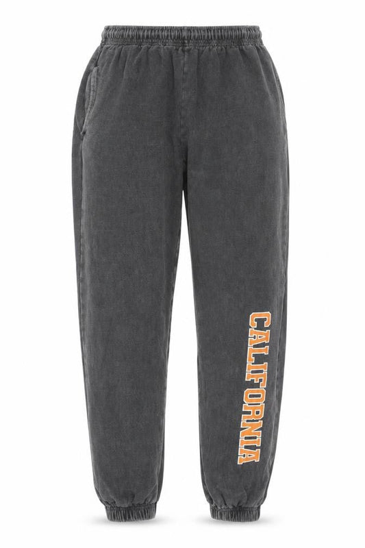 Boohoo Women’s Grey Jogger Sweatpants S California Print