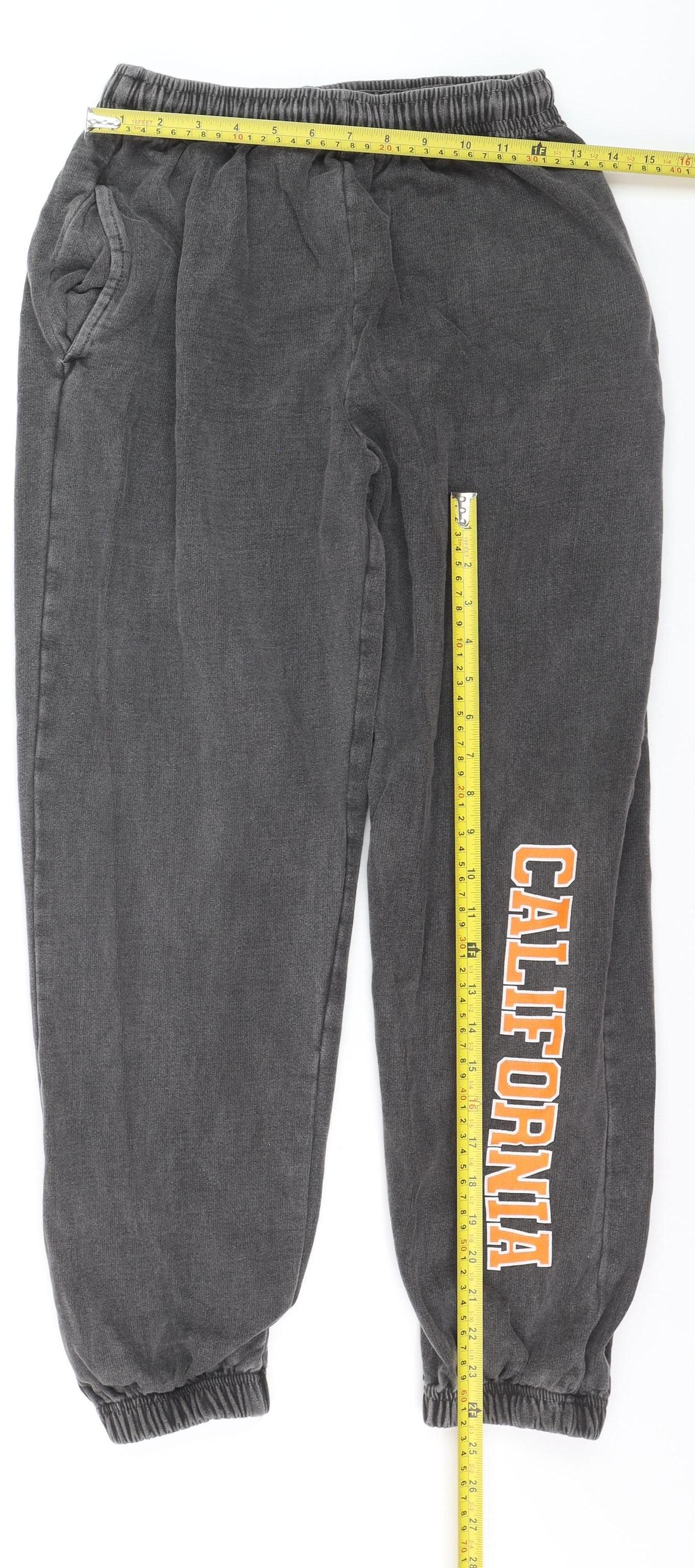 Boohoo Women’s Grey Jogger Sweatpants S California Print