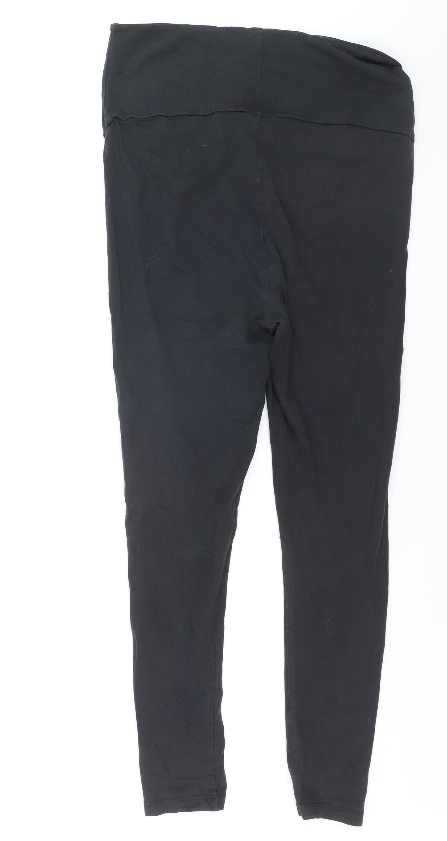 Frugi Bloom Black Organic Cotton Maternity Leggings UK 12