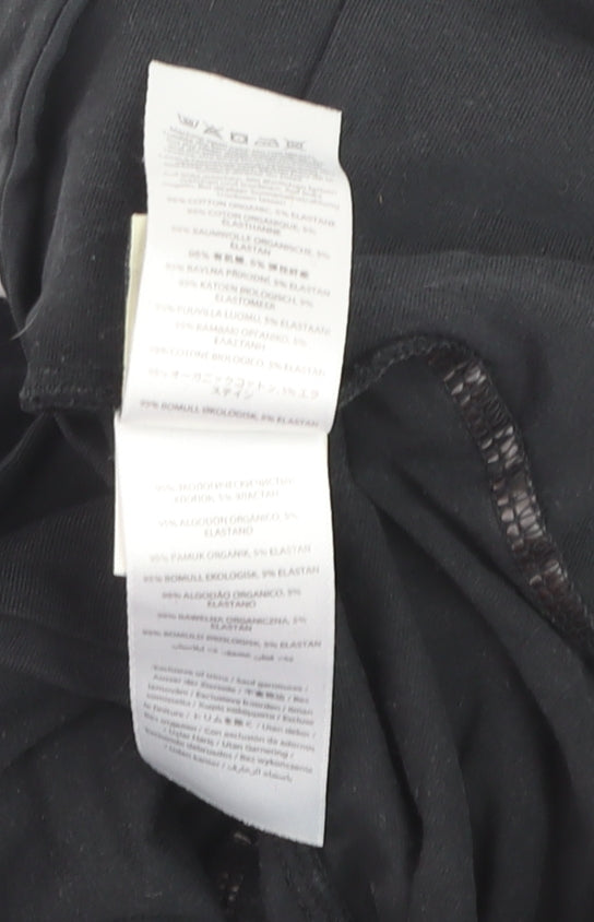 Frugi Bloom Black Organic Cotton Maternity Leggings UK 12