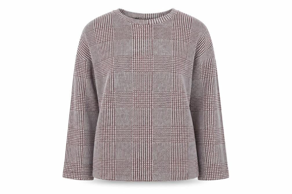 ZARA Women Brown Check Knit Pullover Jumper Size M