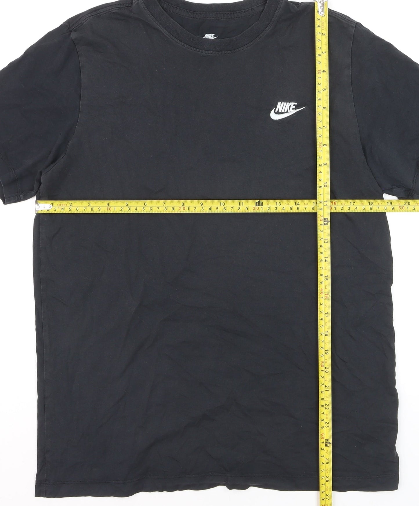 Nike Men's Black Cotton Crew Neck Short Sleeve T-Shirt Size M