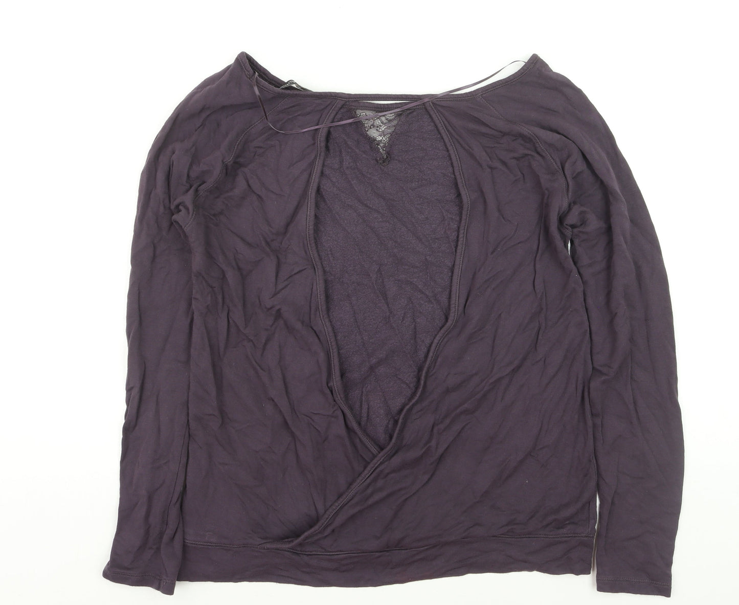 Marks and Spencer Women’s Purple Wrap Jersey Blouse Size 10