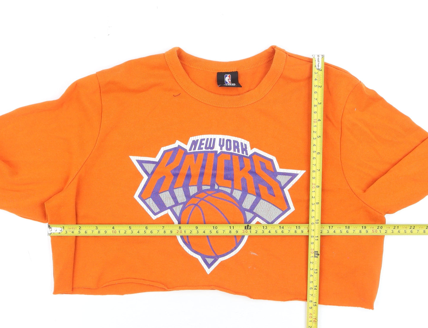 UNK NBA New York Knicks Women's Orange Crop Jumper M
