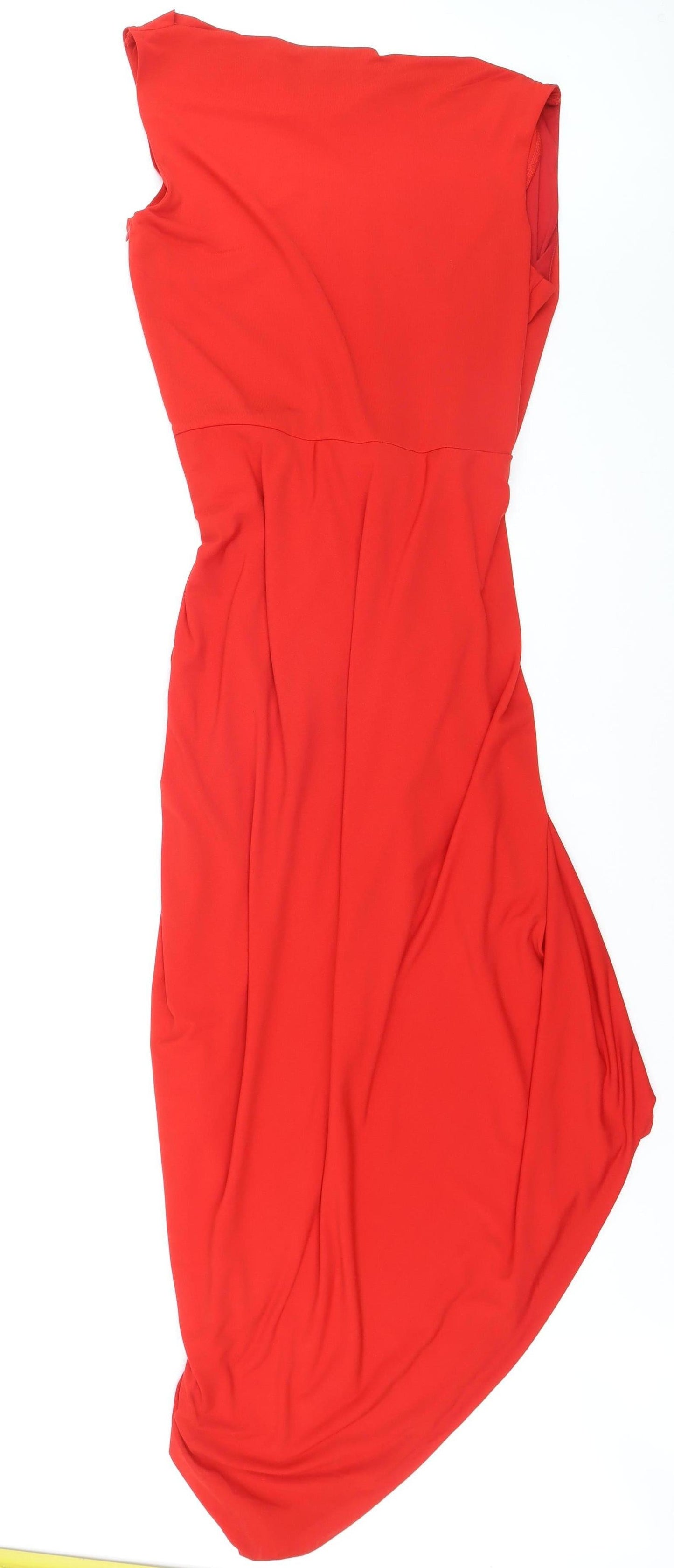 AX Paris Women Red Size 12 Sleeveless Bodycon Hi-Low Dress