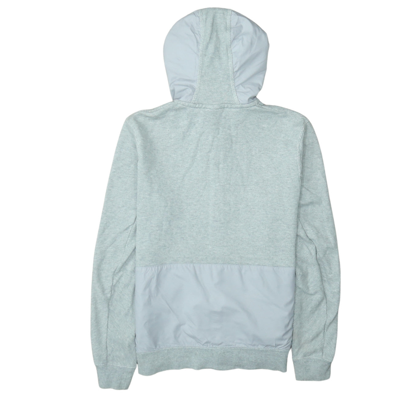 Nike Men's Grey Full Zip Hoodie M Regular Fit Cotton Blend