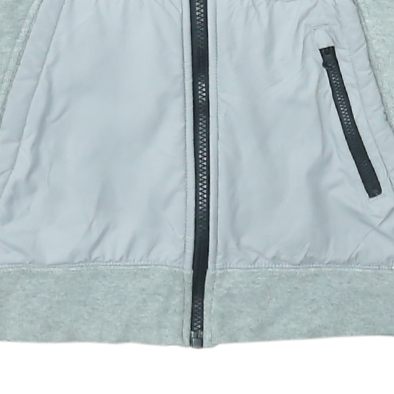 Nike Men's Grey Full Zip Hoodie M Regular Fit Cotton Blend