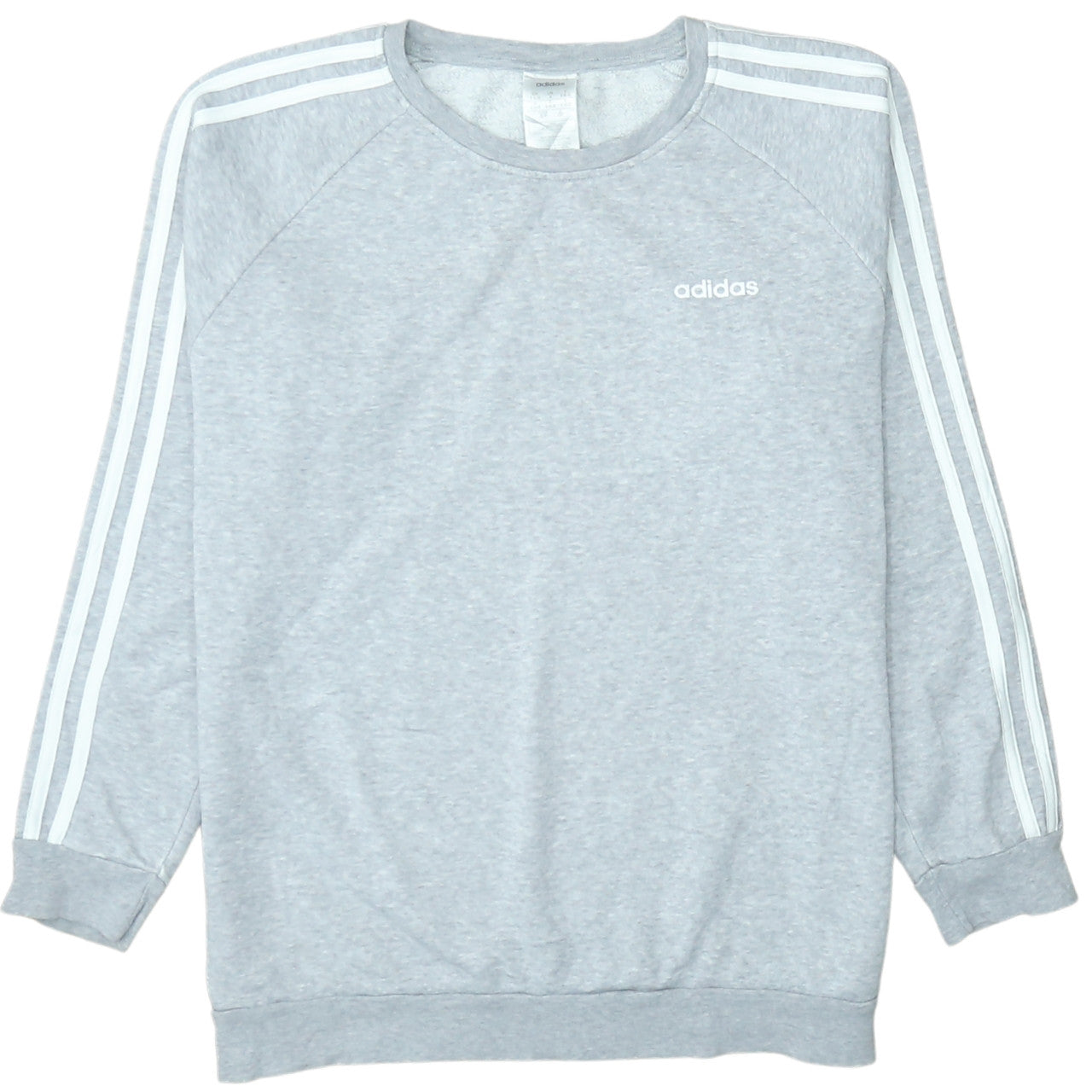 Adidas Women Grey Crew Neck Long Sleeve Sweatshirt Size S