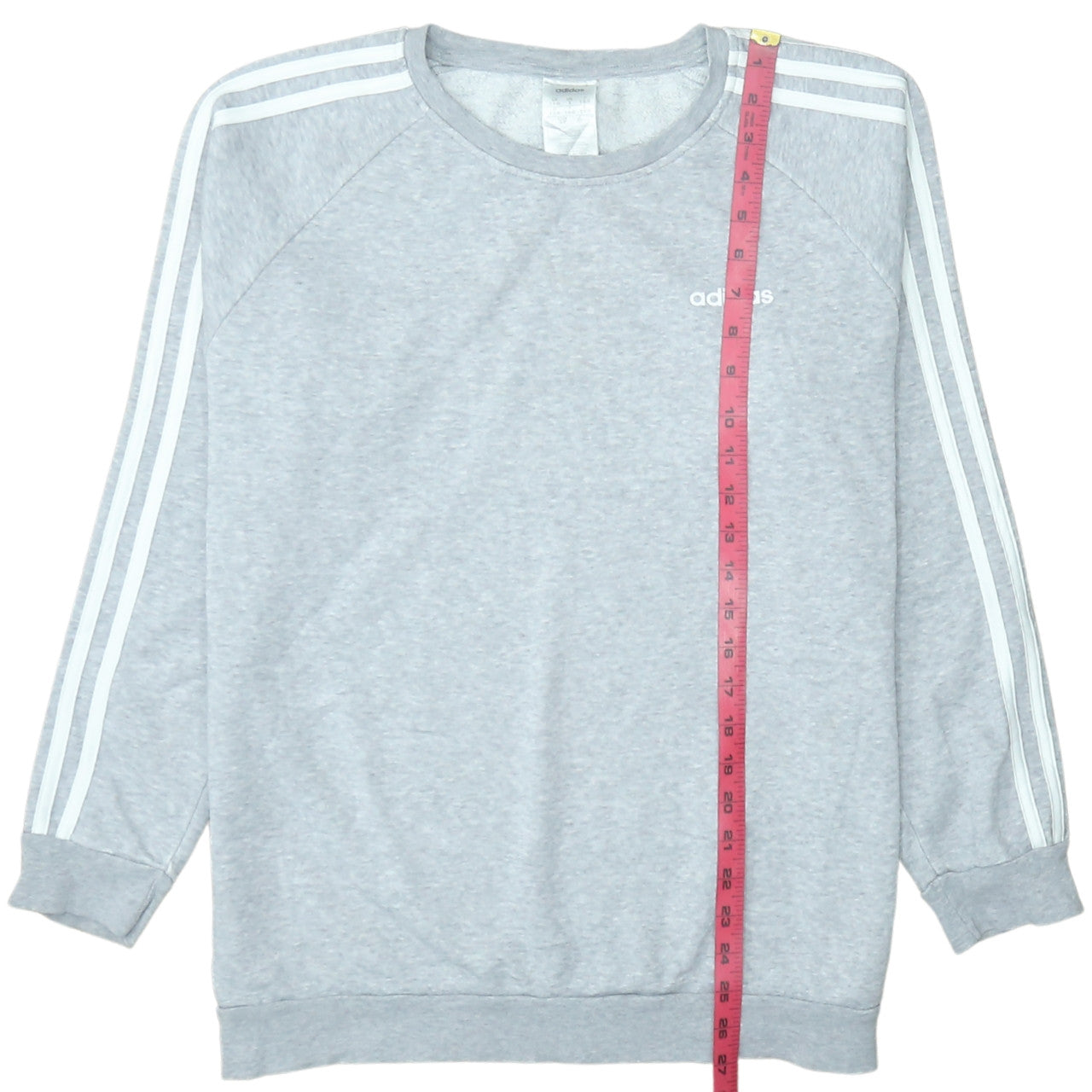 Adidas Women Grey Crew Neck Long Sleeve Sweatshirt Size S