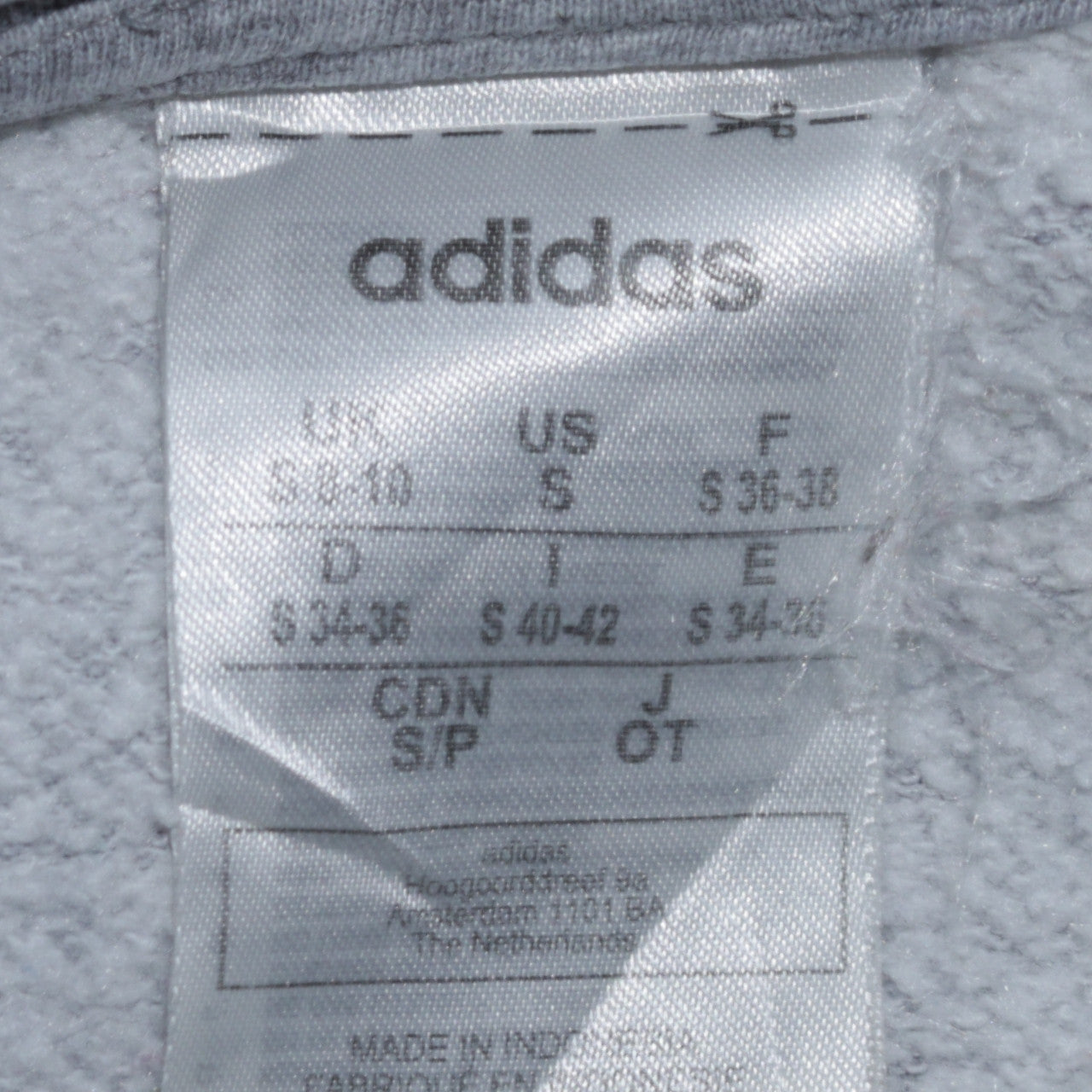 Adidas Women Grey Crew Neck Long Sleeve Sweatshirt Size S