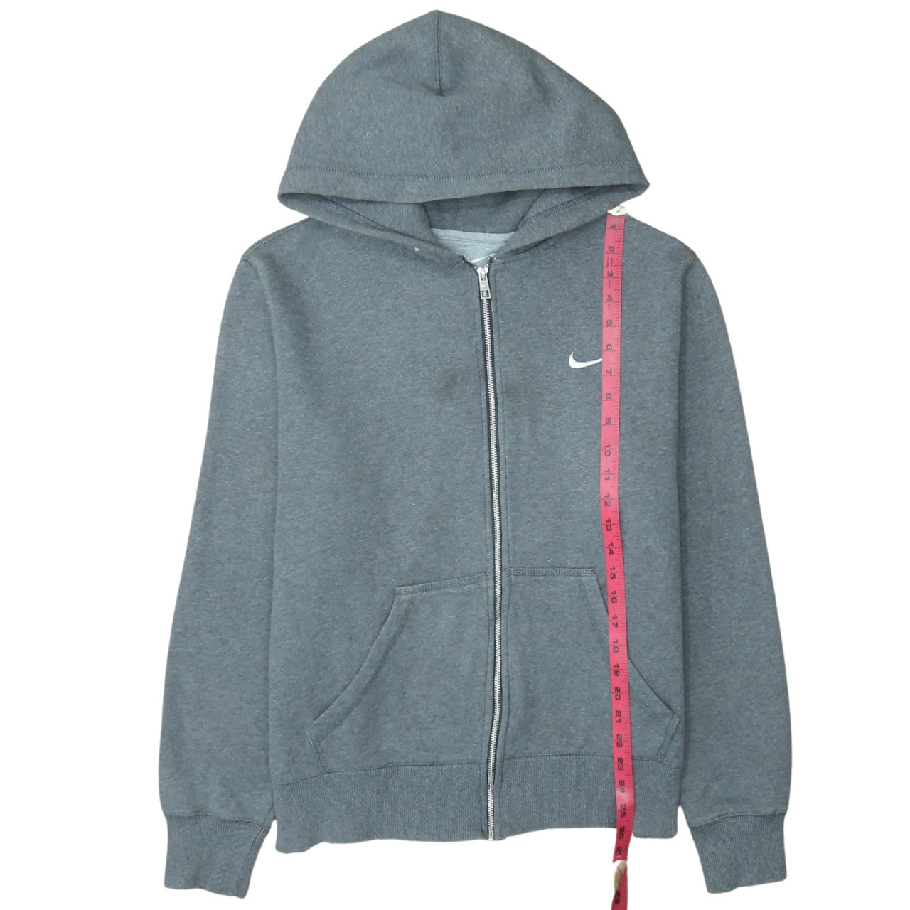 Nike Men's Grey Full Zip Hoodie Size L Sportswear Sweatshirt