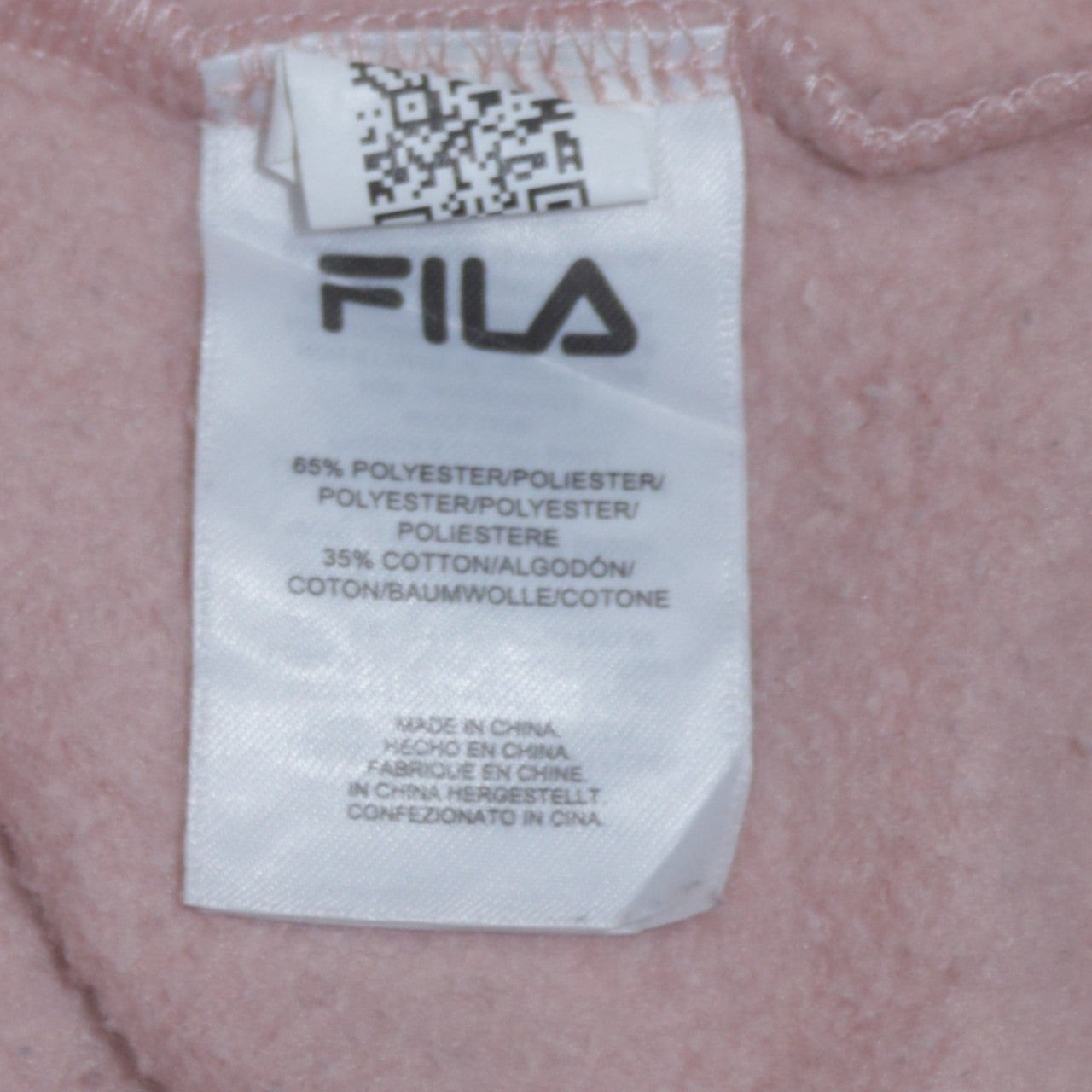 FILA Womens Pink XL Pullover Hoodie Sweatshirt with Metallic Logo