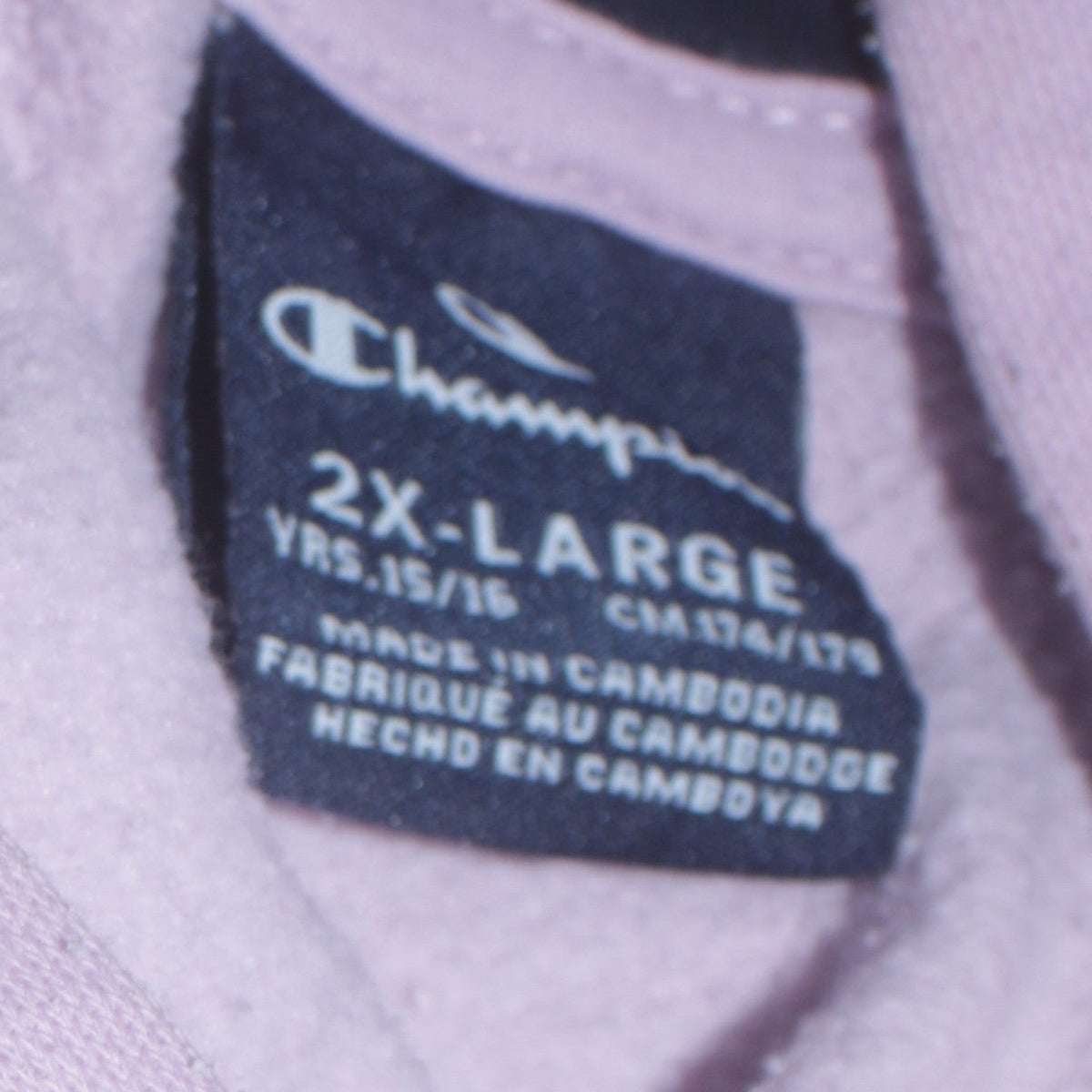 Champion Girls Pink Pullover Fleece Hoodie 15-16 Years Logo Sweatshirt