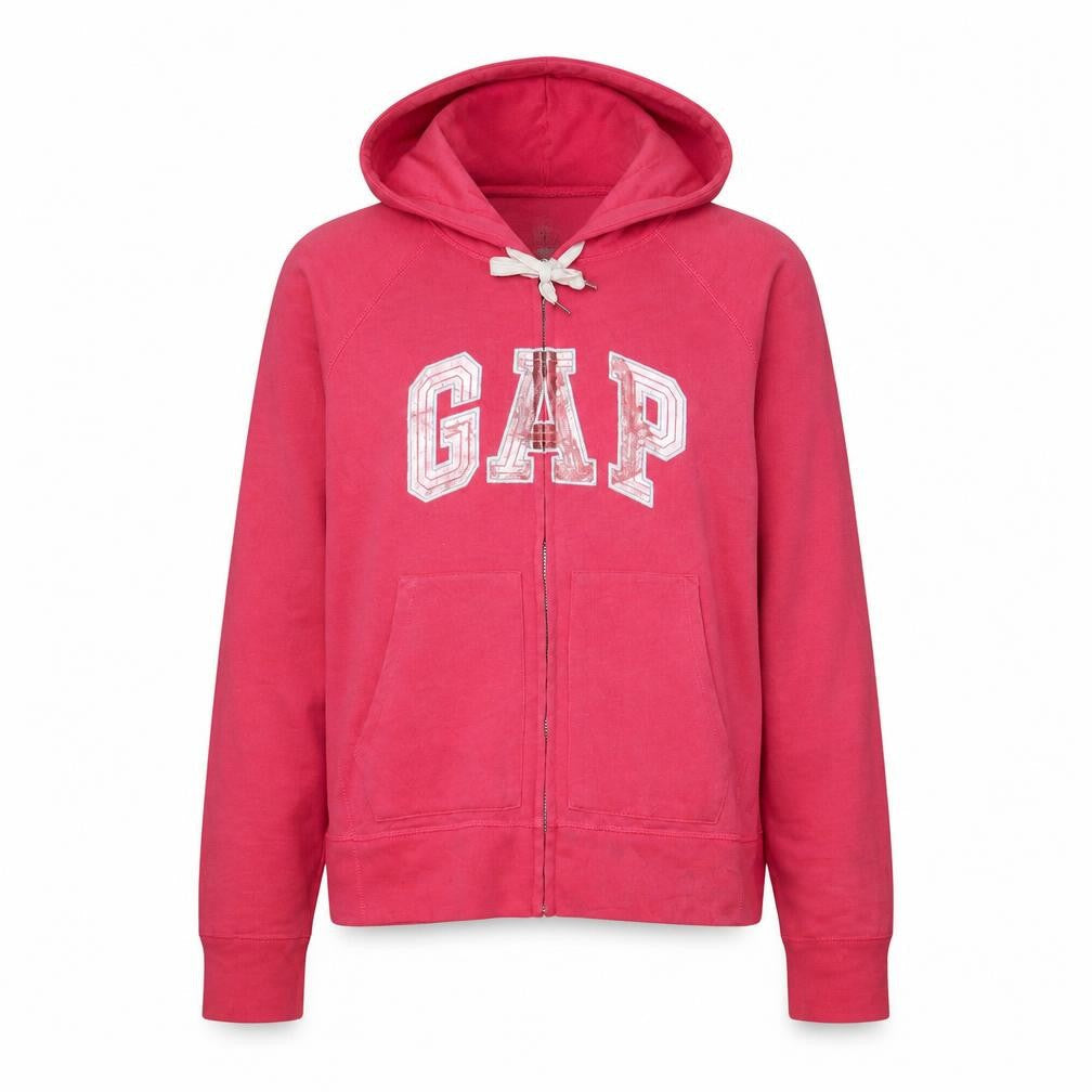 Gap Womens Pink Full Zip Hoodie Small Cotton Blend Casual