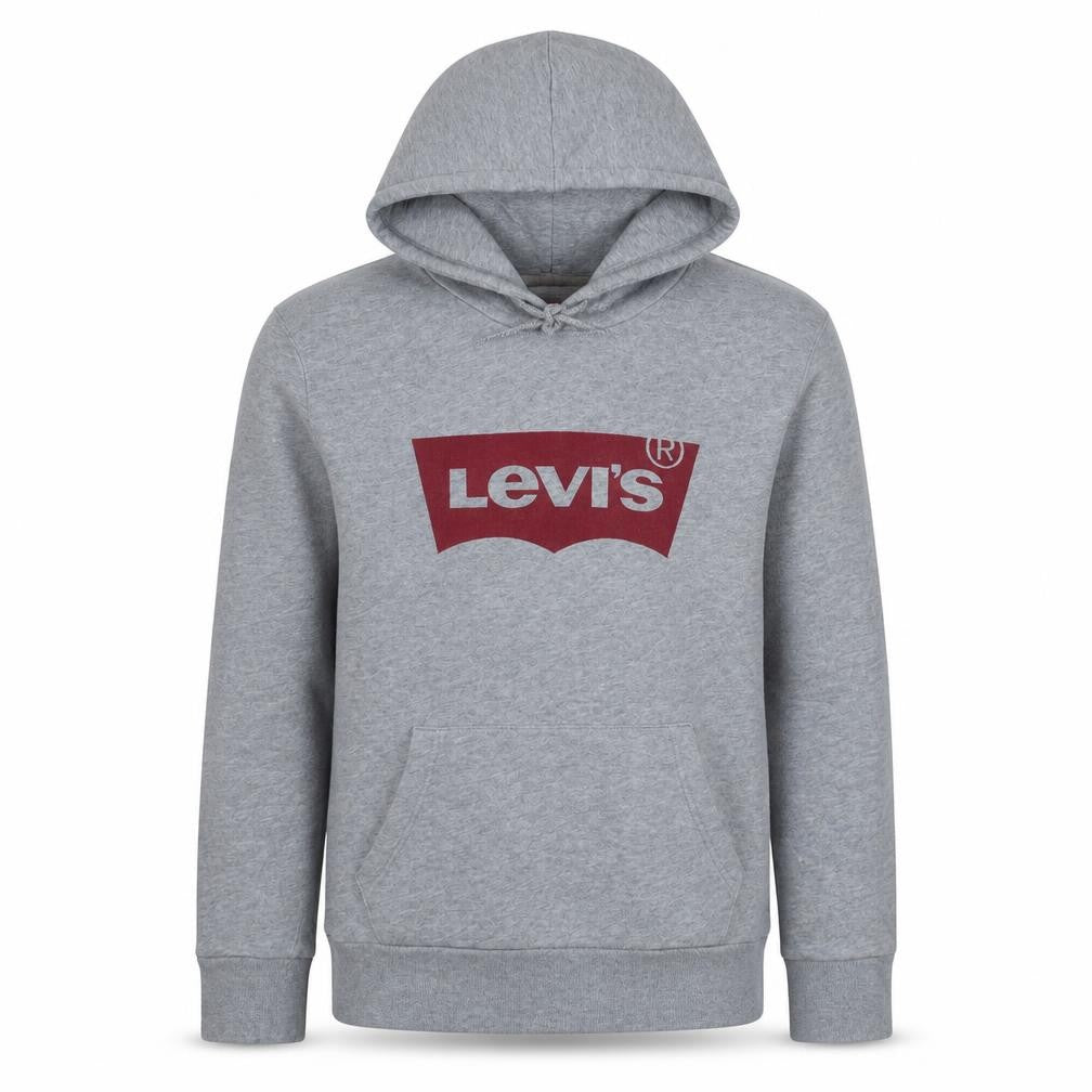 Levi's Men's Grey Pullover Hoodie M Graphic Logo Fleece