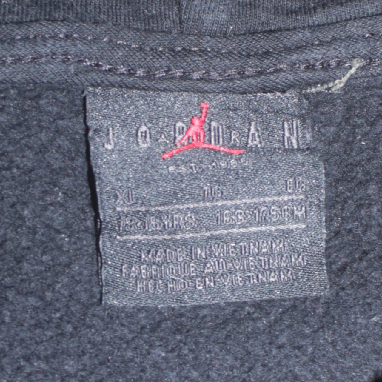 Jordan Boys Black Pullover Hoodie XL 13-15 Years Fleece Graphic Logo
