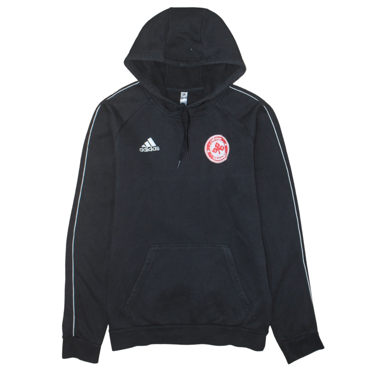 Adidas Men's Black Small Pullover Hoodie with Logo Sportswear