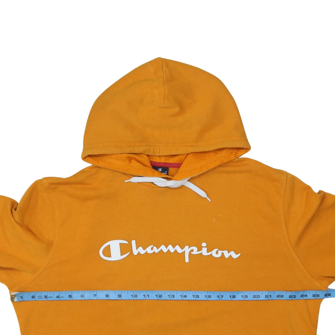 Champion Men's Yellow 2XL Pullover Hoodie Sweatshirt with Logo