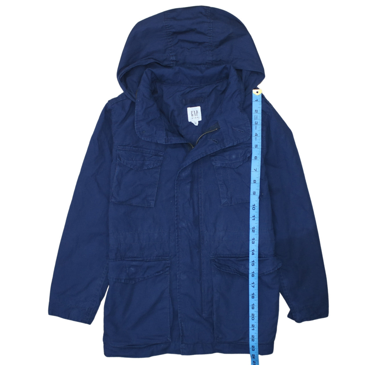 GAP Kids Girls Blue Hooded Cotton Parka Coat 10-11 Years