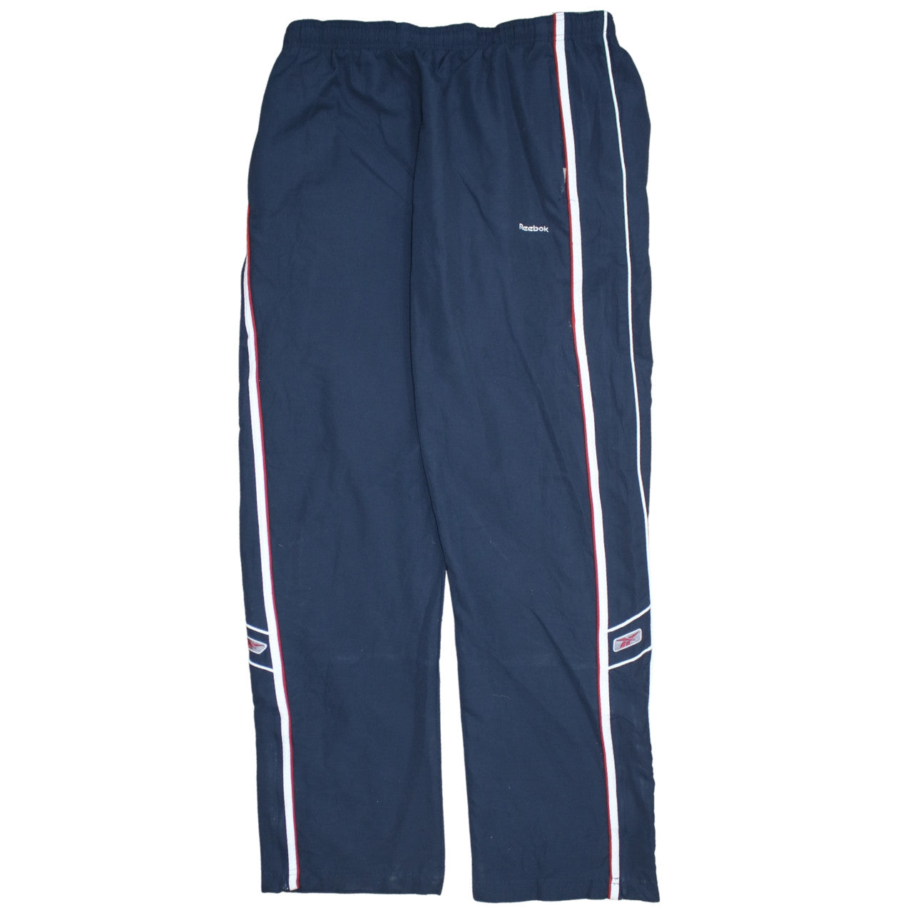 Reebok Men's Blue M Track Pants with Side Stripes
