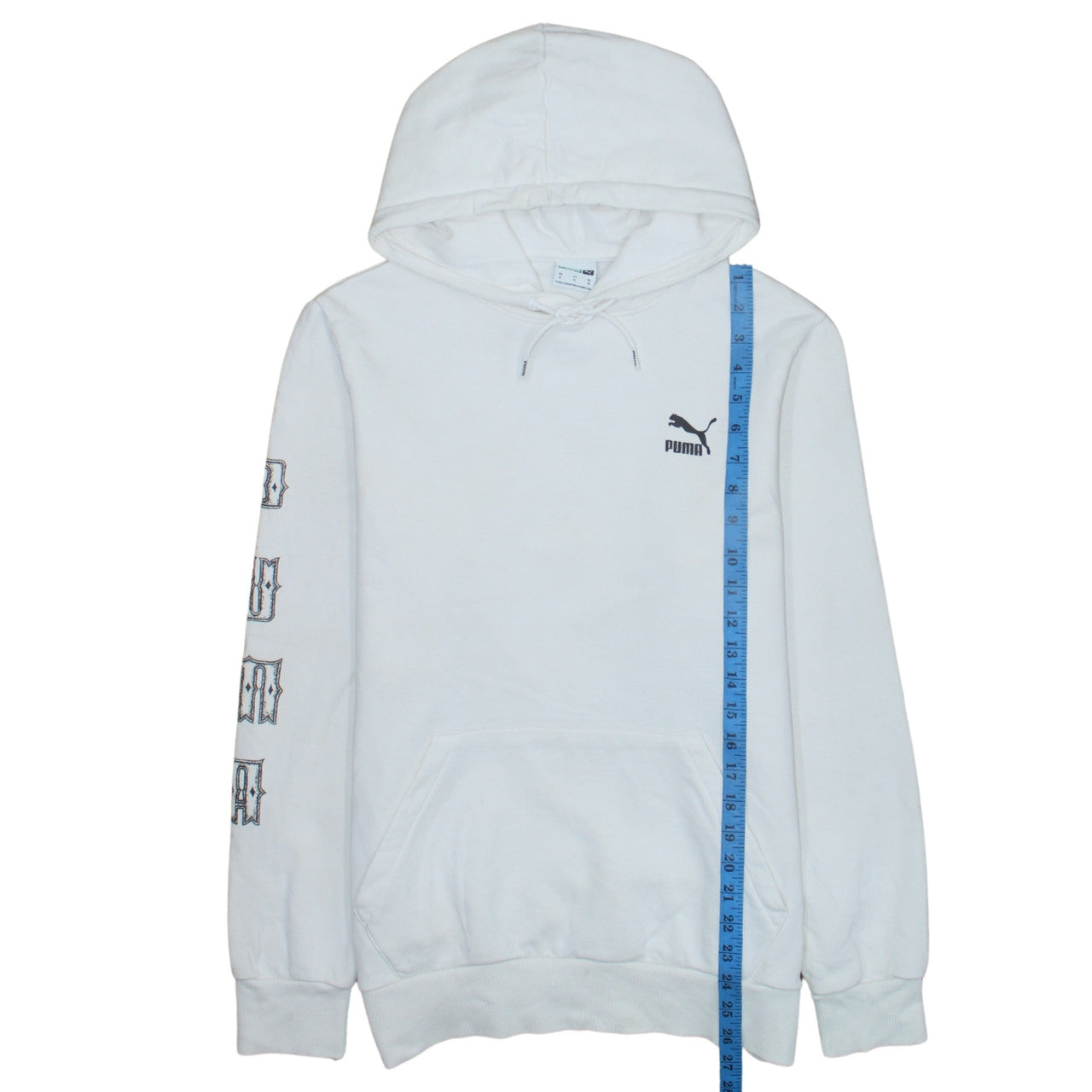 Puma Men’s White Pullover Hoodie M Graphic Print Sportswear