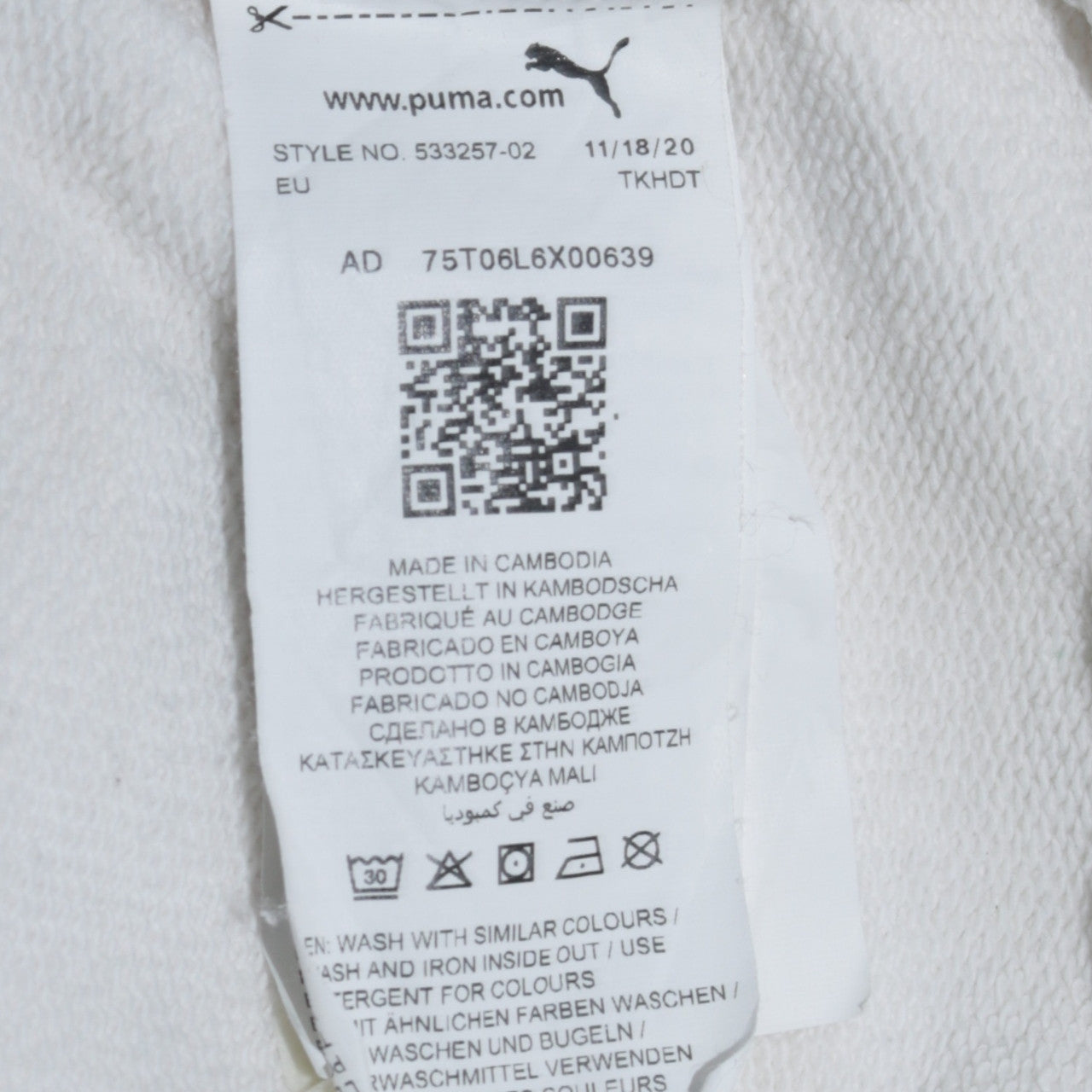 Puma Men’s White Pullover Hoodie M Graphic Print Sportswear
