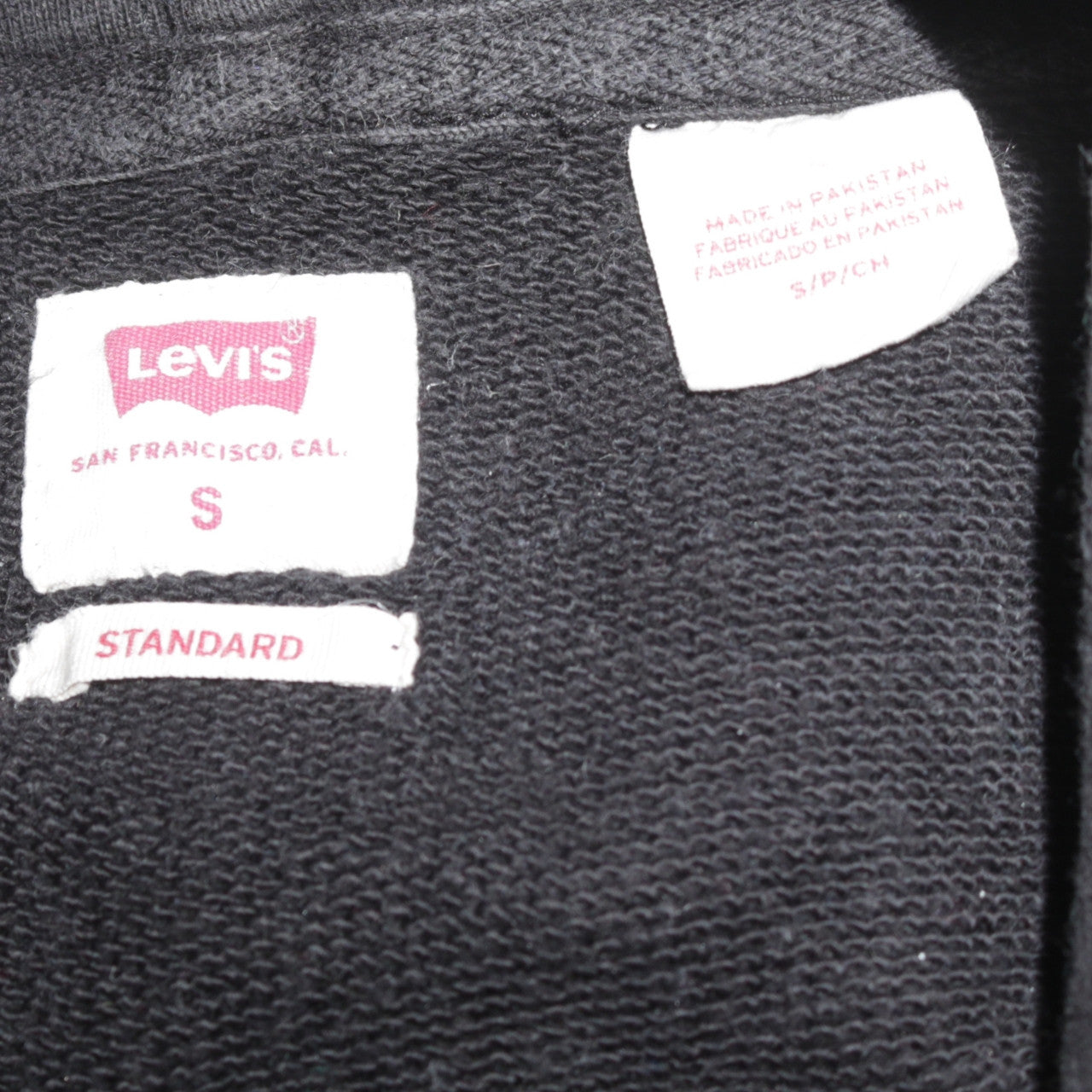 Levi's Men's Black Pullover Hoodie Size S Regular Fit