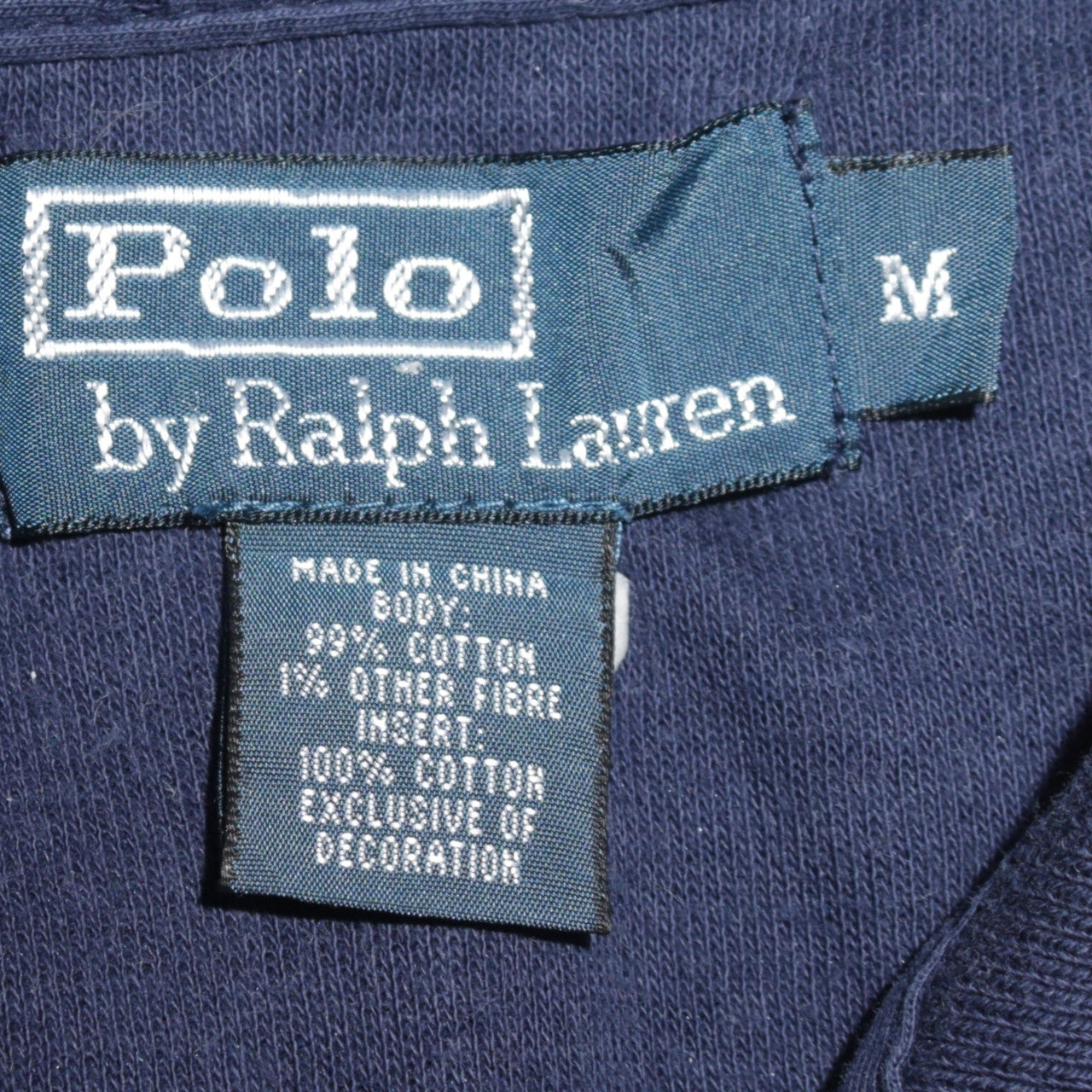 Polo Ralph Lauren Men's Navy Track Jacket M Full Zip Cotton Blend