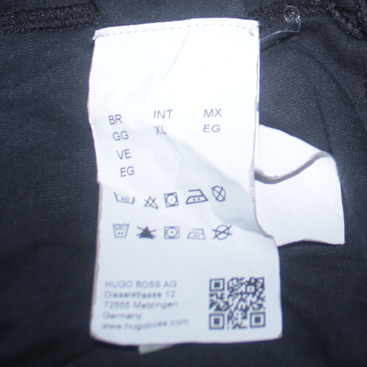 Hugo Boss Mens Black XL Full Zip Hoodie With Blue Hood Lining