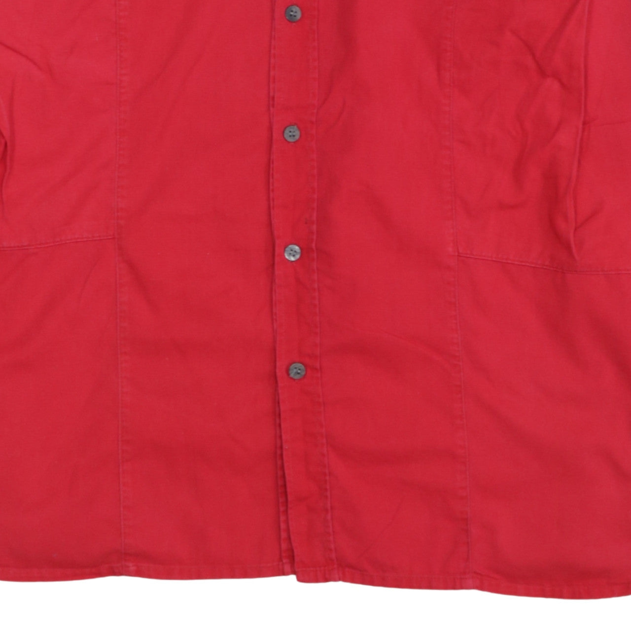 Adidas Vintage Women's Red Cotton Long Sleeve Button-Up Shirt Size 14