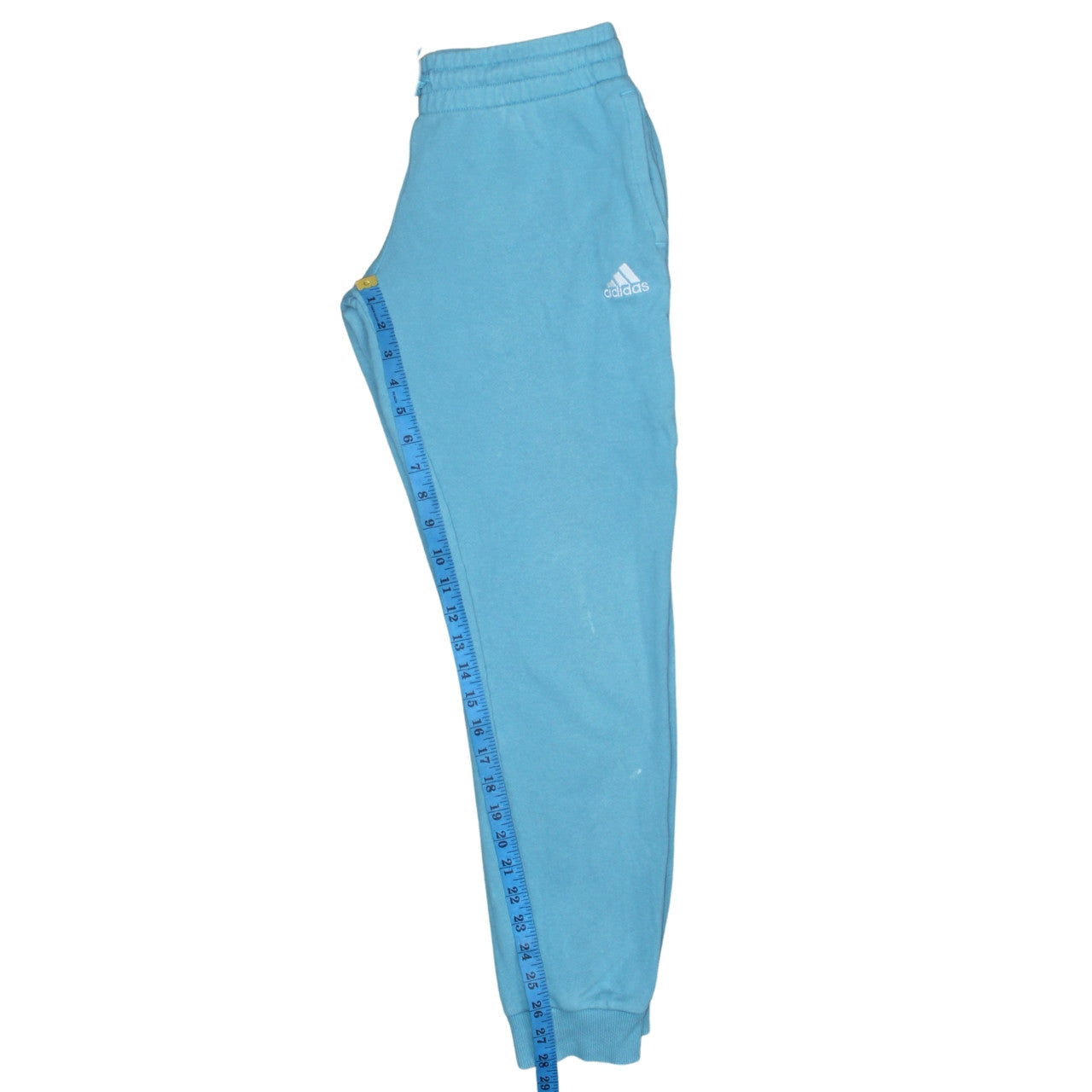 Adidas Women Blue Sweatpants Size S Regular Fit Tapered Logo Joggers
