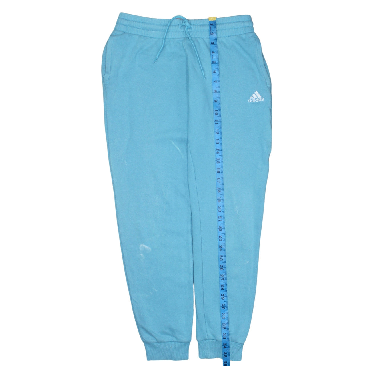 Adidas Women Blue Sweatpants Size S Regular Fit Tapered Logo Joggers
