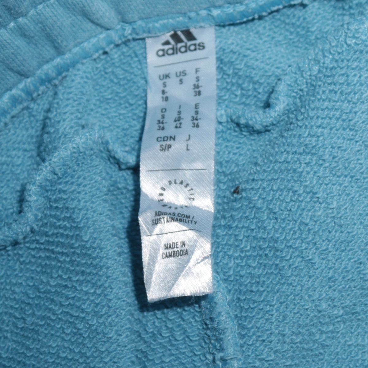 Adidas Women Blue Sweatpants Size S Regular Fit Tapered Logo Joggers