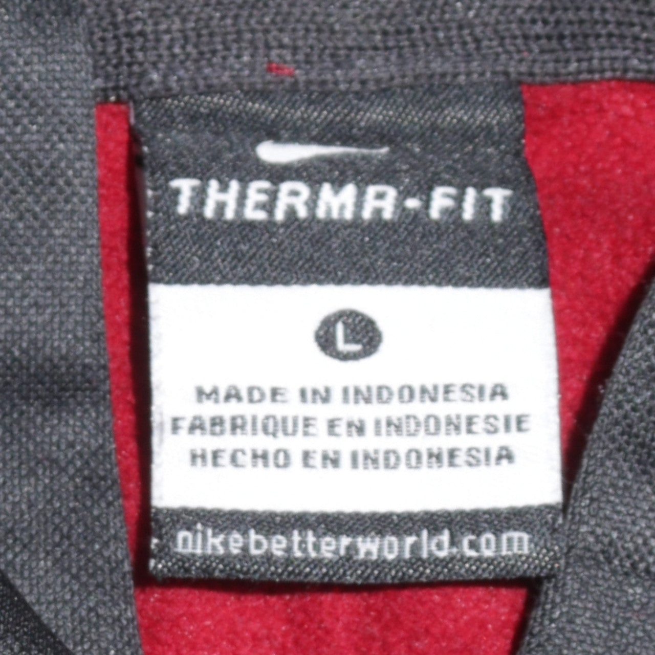 Nike Boys Red Therma-Fit Pullover Hoodie Size L Embroidered Logo