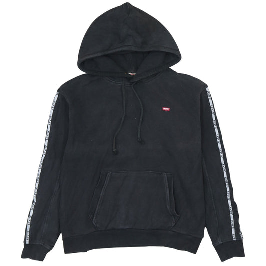 Levi's Womens Black XS Pullover Hoodie with Logo Taping