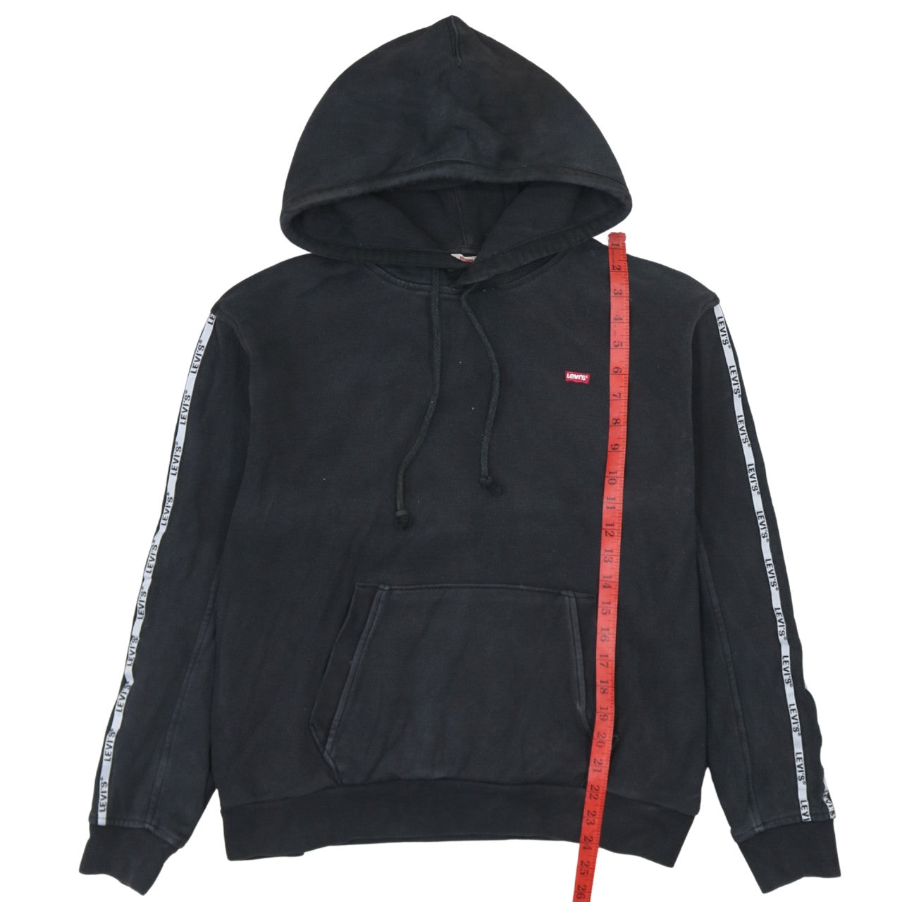Levi's Womens Black XS Pullover Hoodie with Logo Taping