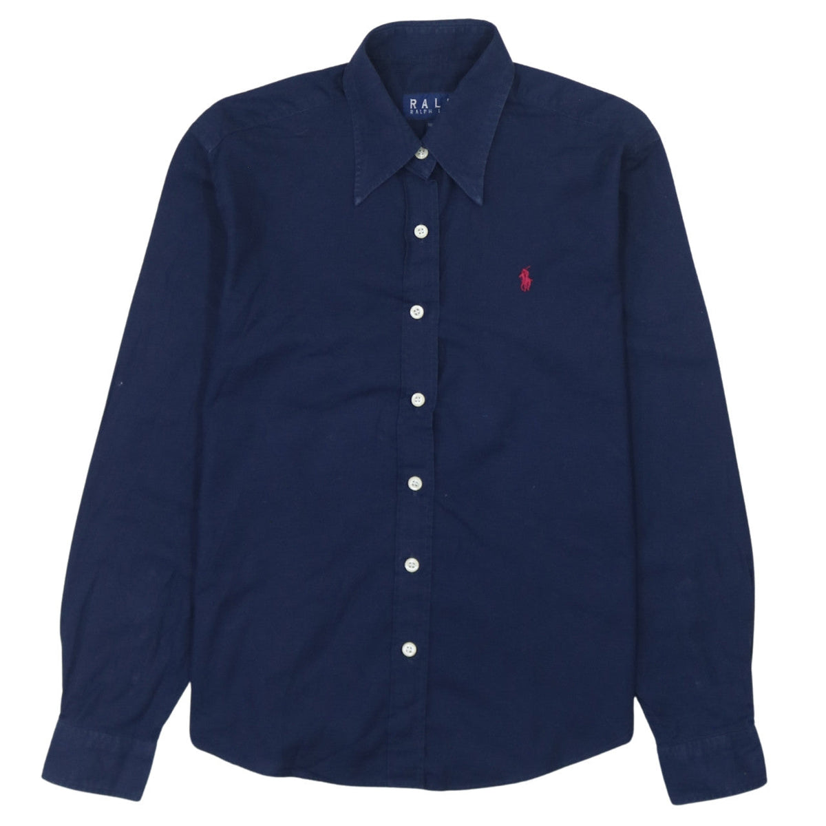 Ralph Lauren Boys Blue Long Sleeve Cotton Button-Up Shirt Size L