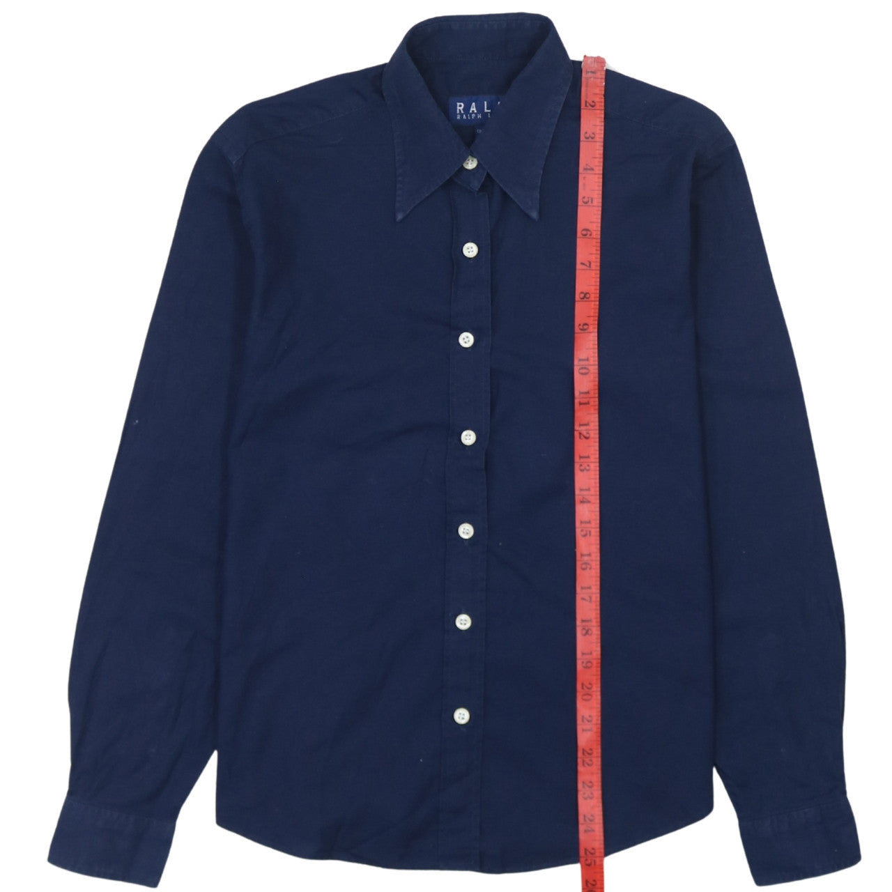 Ralph Lauren Boys Blue Long Sleeve Cotton Button-Up Shirt Size L